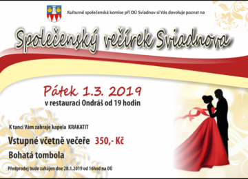 V pátek 1.3.2019 máme otevřeno pouze do 16. hodin z důvodu konání večírku obce Sviadnov . V pátek 1.3.2019 máme otevřeno pouze do 16. hodin z důvodu konání večírku obce Sviadnov .
