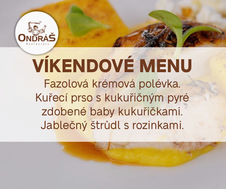 Víkendové menu 30.4. - 1.5.22