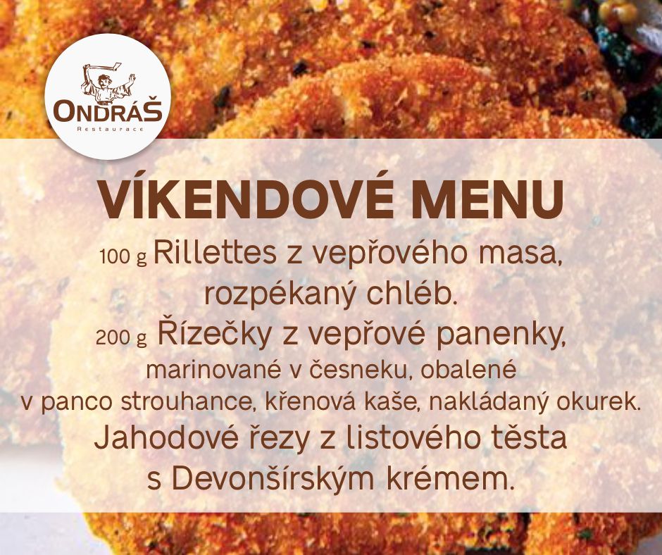 Víkendové menu 25. - 26. 6.