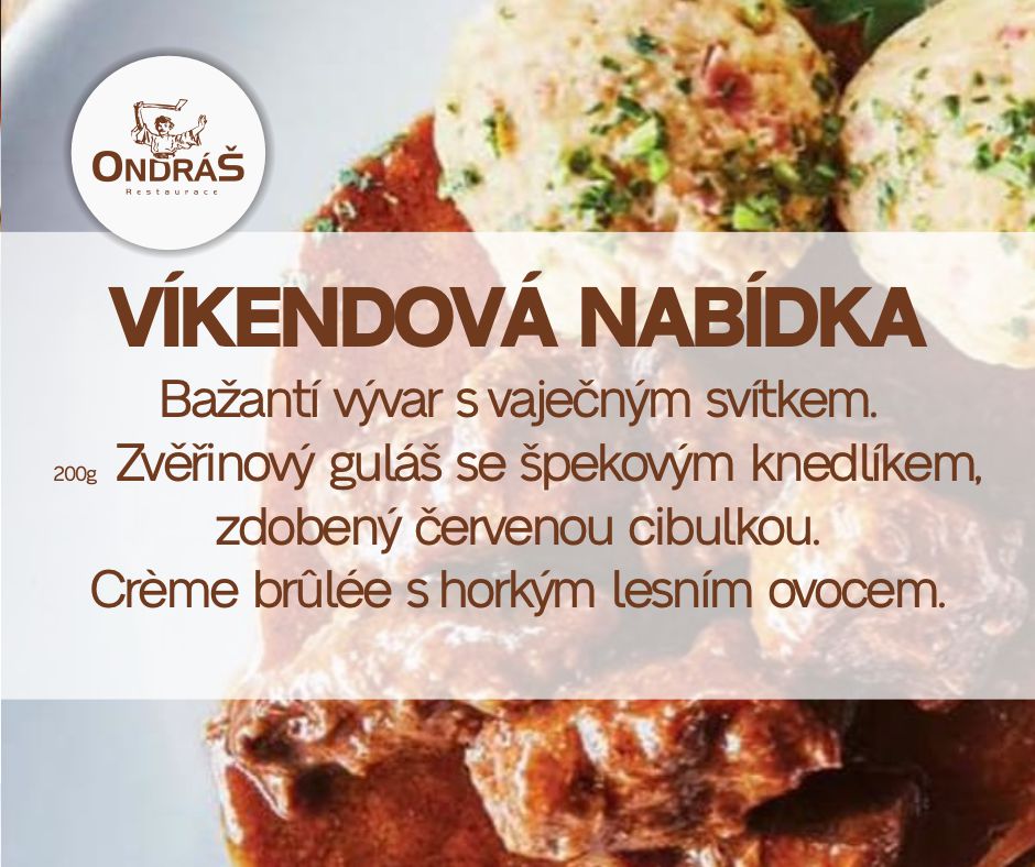 Víkendové menu 15. - 16.10