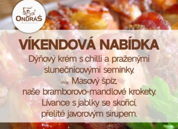 Víkendové menu 22. - 23.10. Víkendové menu 22. - 23.10.