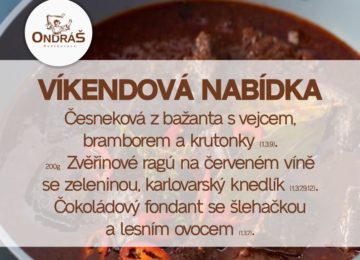 Víkendové menu 29. - 30.9. Víkendové menu 29. - 30.9.