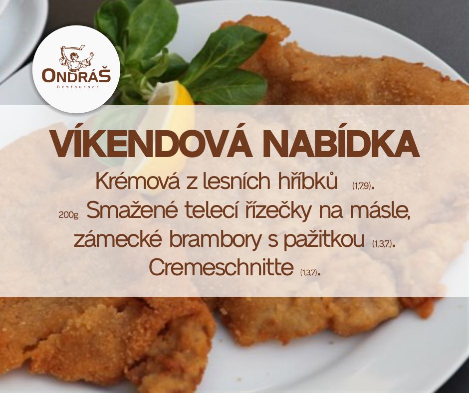 Víkendové menu 5. - 6.11.