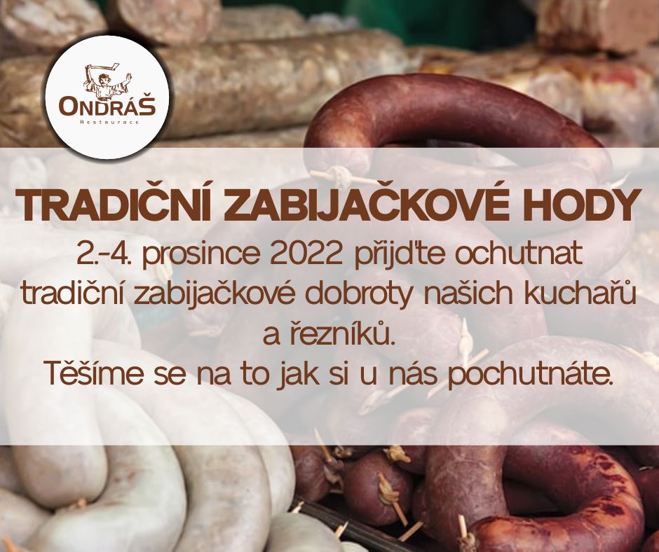 Tradiční zabijačkové hody 2.- 4.12.