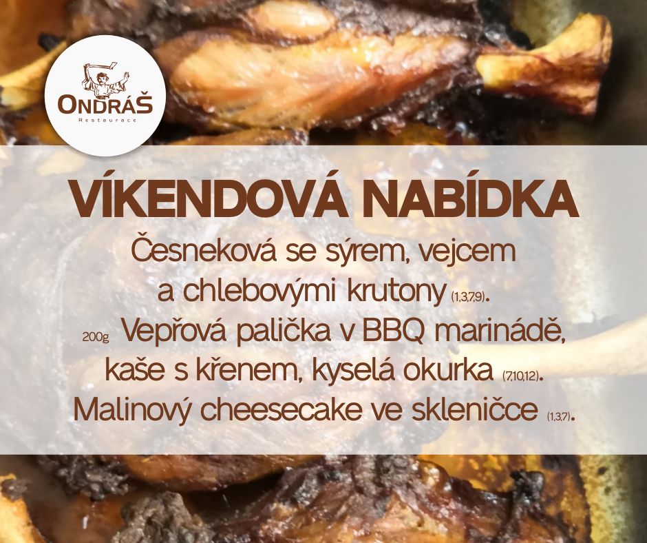 Víkendové menu 17. - 18.12.