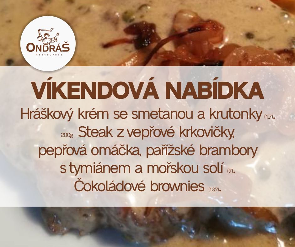 Víkendové menu 7. - 8.1.