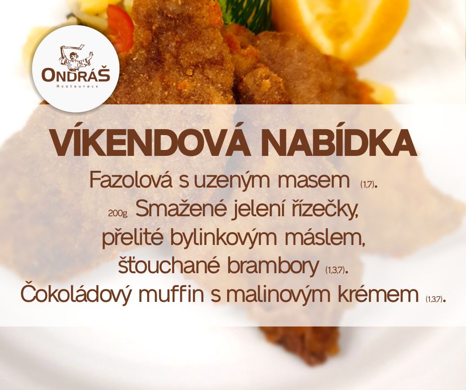 Víkendové menu 14. - 15.1.