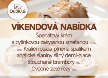 Víkendové menu 21. - 22.1.23 Víkendové menu 21. - 22.1.23