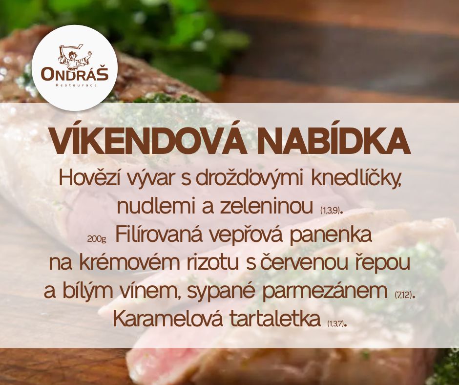 Víkendové menu 28. - 29.1.23