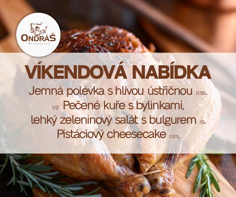 Víkendové menu 4. -5. 2. 23