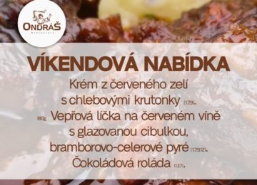 Víkendové menu 11. - 12.2.23 Víkendové menu 11. - 12.2.23