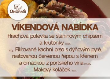 Víkendové menu 25. - 26.2.23 Víkendové menu 25. - 26.2.23