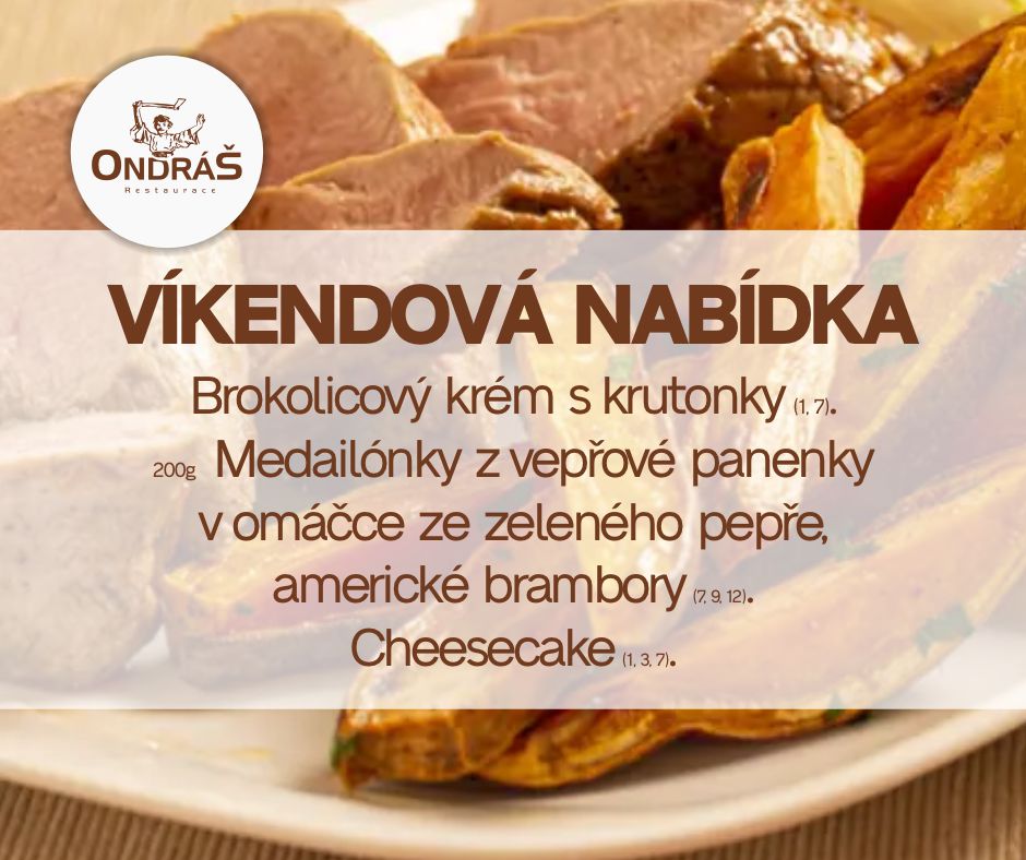 Víkendové menu 1. -2.4.23