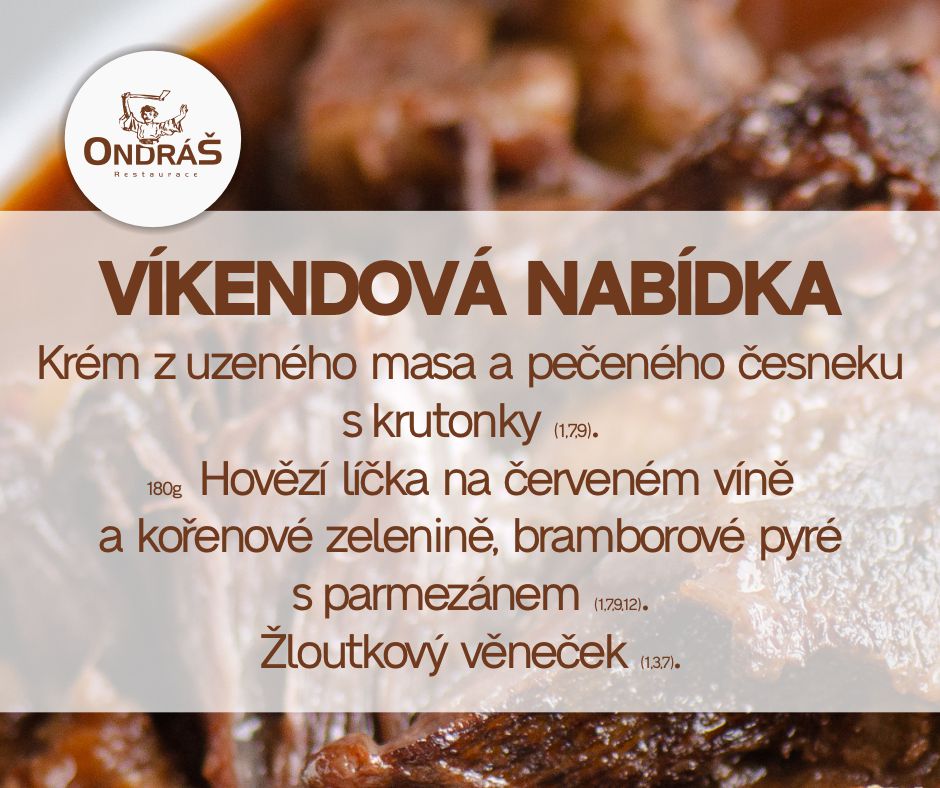 Víkendové menu 11. - 12.3.23