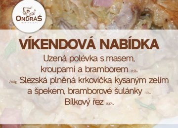 Víkendové menu 18. - 19.3.23 Víkendové menu 18. - 19.3.23