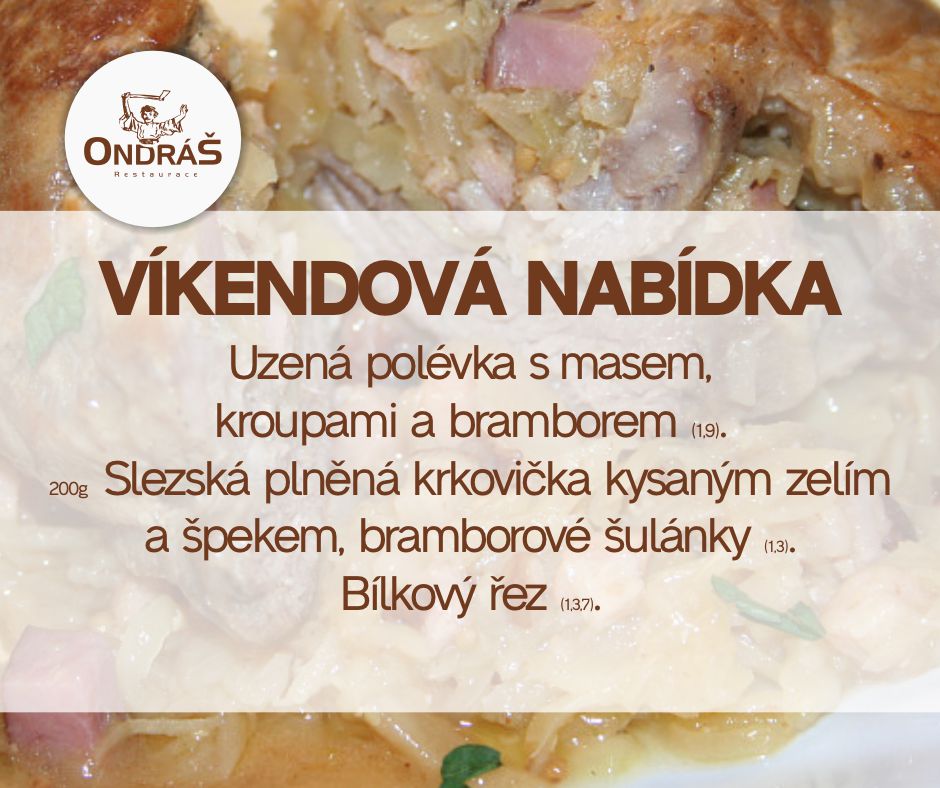 Víkendové menu 18. - 19.3.23