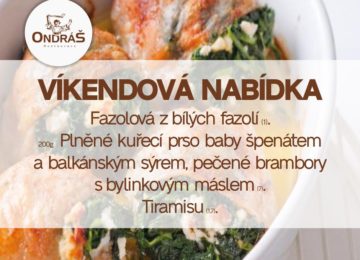 Víkendové menu 25. - 26.3.23 Víkendové menu 25. - 26.3.23