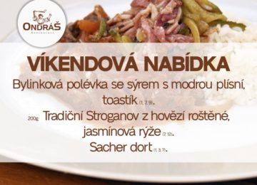 Víkendové menu 15. - 16.4.23 Víkendové menu 15. - 16.4.23
