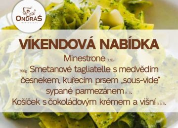 Víkendové menu 22. - 23.4.23 Víkendové menu 22. - 23.4.23