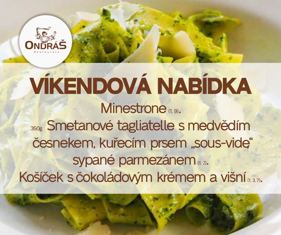 Víkendové menu 22. - 23.4.23