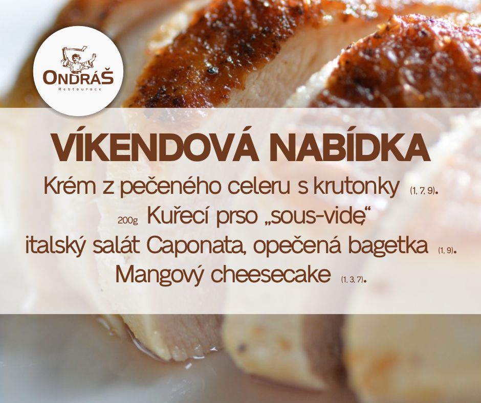 Víkendové menu 6. - 8.5.23