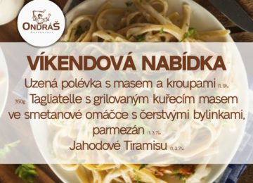 Víkendové menu 27. - 28.5.23 Víkendové menu 27. - 28.5.23