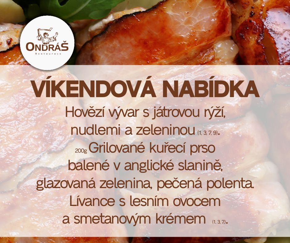 Víkenové menu 5. - 6.8.23