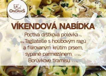 Víkendové menu 12. - 13.8.23 Víkendové menu 12. - 13.8.23