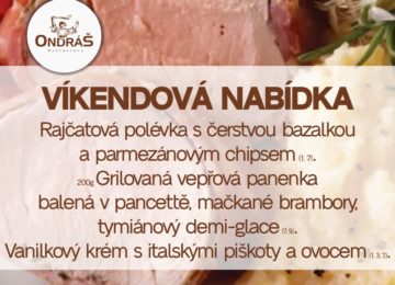 Víkendové menu 19. - 20.8.23 Víkendové menu 19. - 20.8.23
