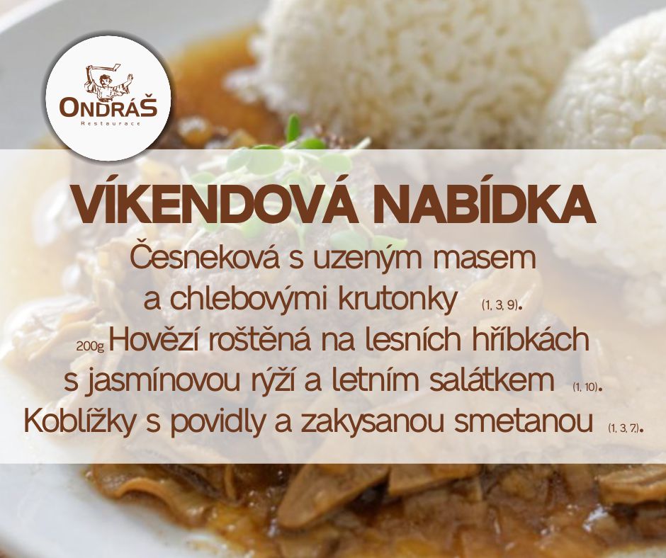 Víkendové menu 26. - 27. 08. 23