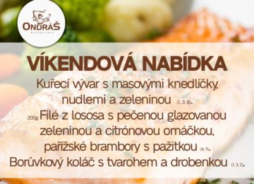 Víkendové menu 9. - 10.9.23 Víkendové menu 9. - 10.9.23