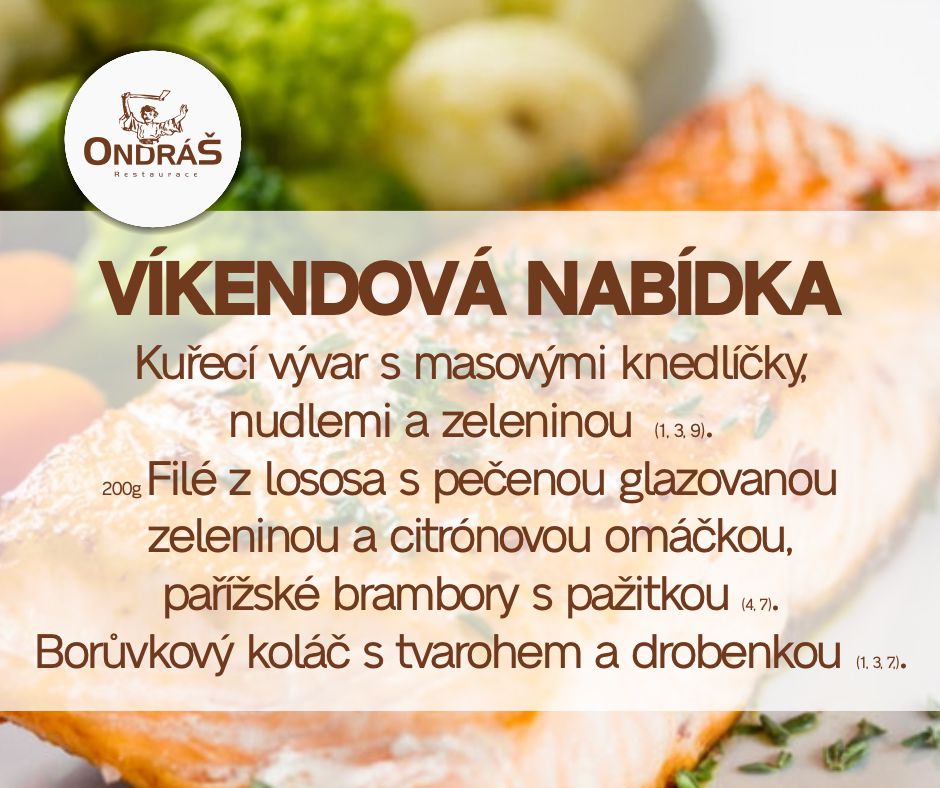 Víkendové menu 9. - 10.9.23