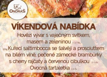 Víkendové menu 23. - 24.9.23 Víkendové menu 23. - 24.9.23