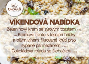 Víkendové menu 30.9. - 1.10.23 Víkendové menu 30.9. - 1.10.23