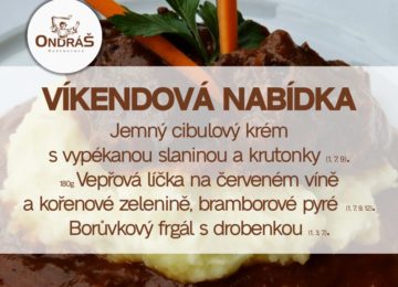 Víkendové menu 7. - 8.10.23 Víkendové menu 7. - 8.10.23