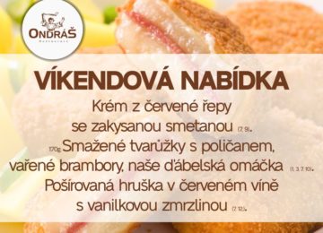 Víkendové menu 14. - 15.10.23