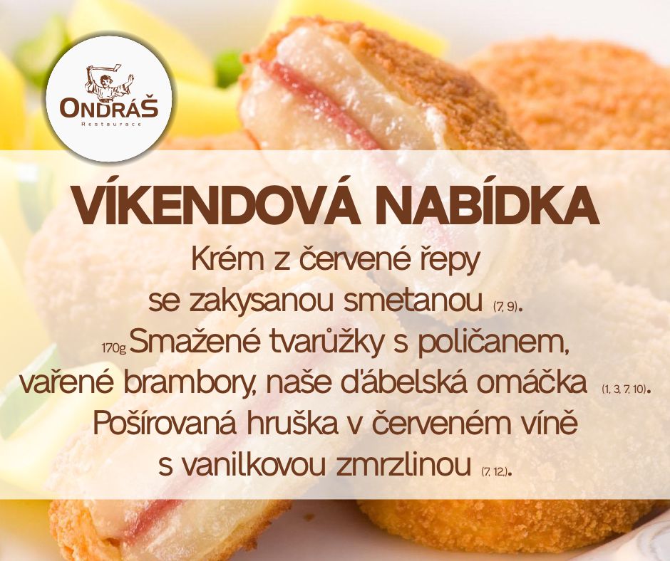 Víkendové menu 14. - 15.10.23