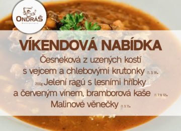 Víkendové menu 21. - 22.10.23 Víkendové menu 21. - 22.10.23
