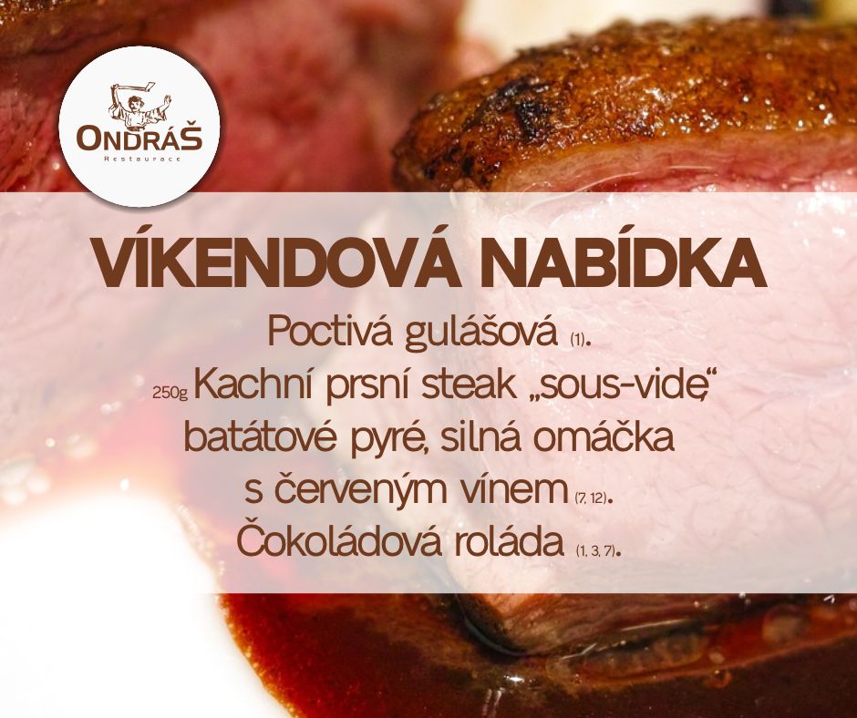 Víkendové menu 6. - 7.1.24