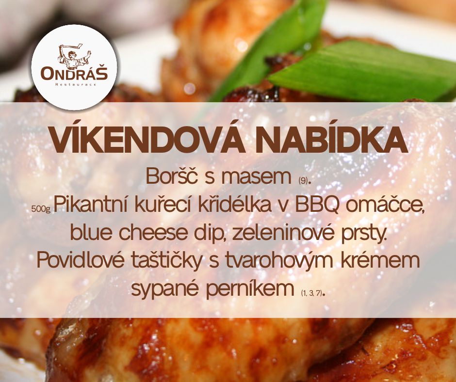 Víkendové menu 20. - 21.1.24