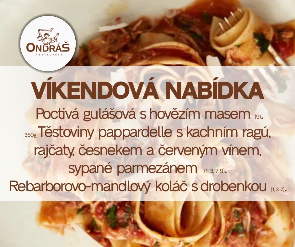 Víkendové menu 6. - 7.4.24