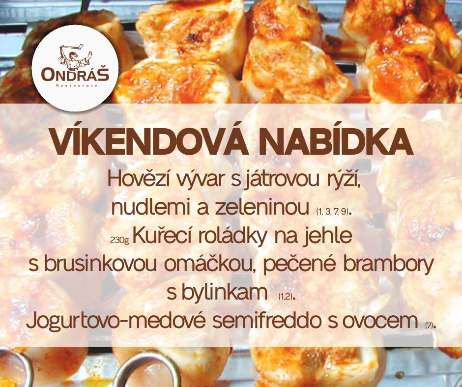 Víkendové menu 13. - 14.4.24