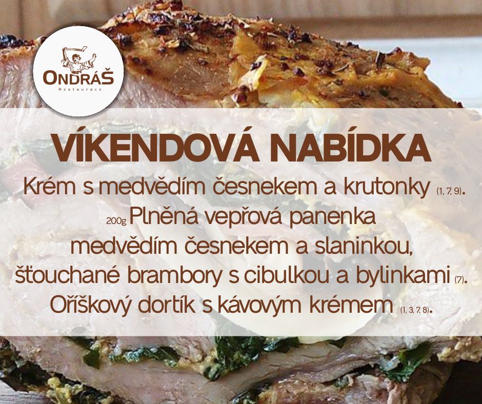 Víkendové menu 20. - 21.4.24