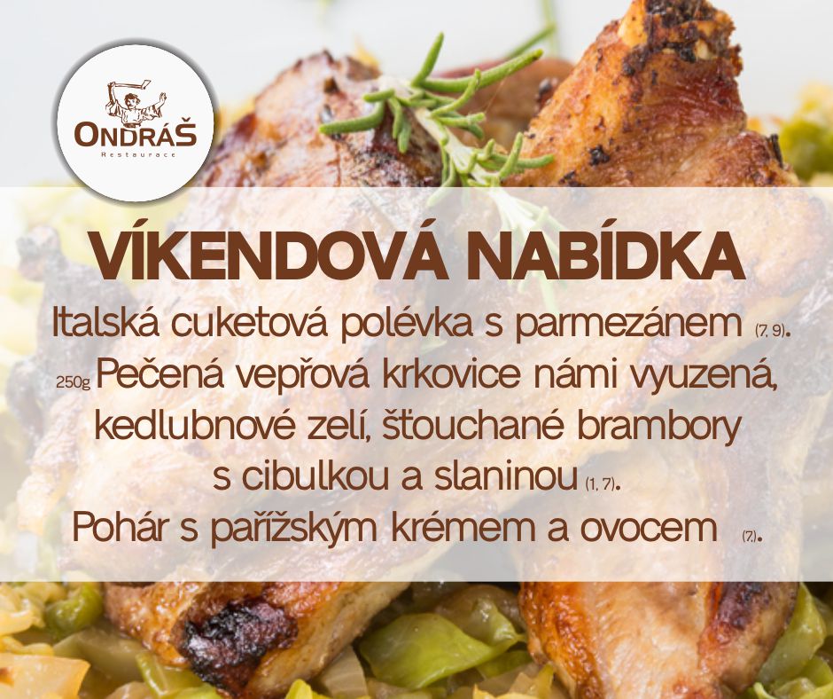 Víkendové menu 11. - 12.5.24