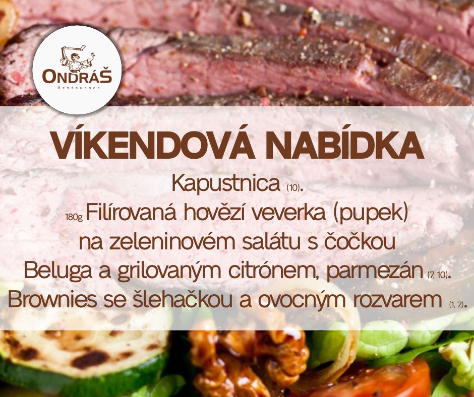 Víkendové menu 18. - 19.5.24