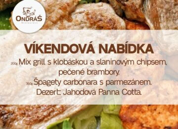 Víkendové menu 17. – 18. 5. 25 Víkendové menu 17. – 18. 5. 25
