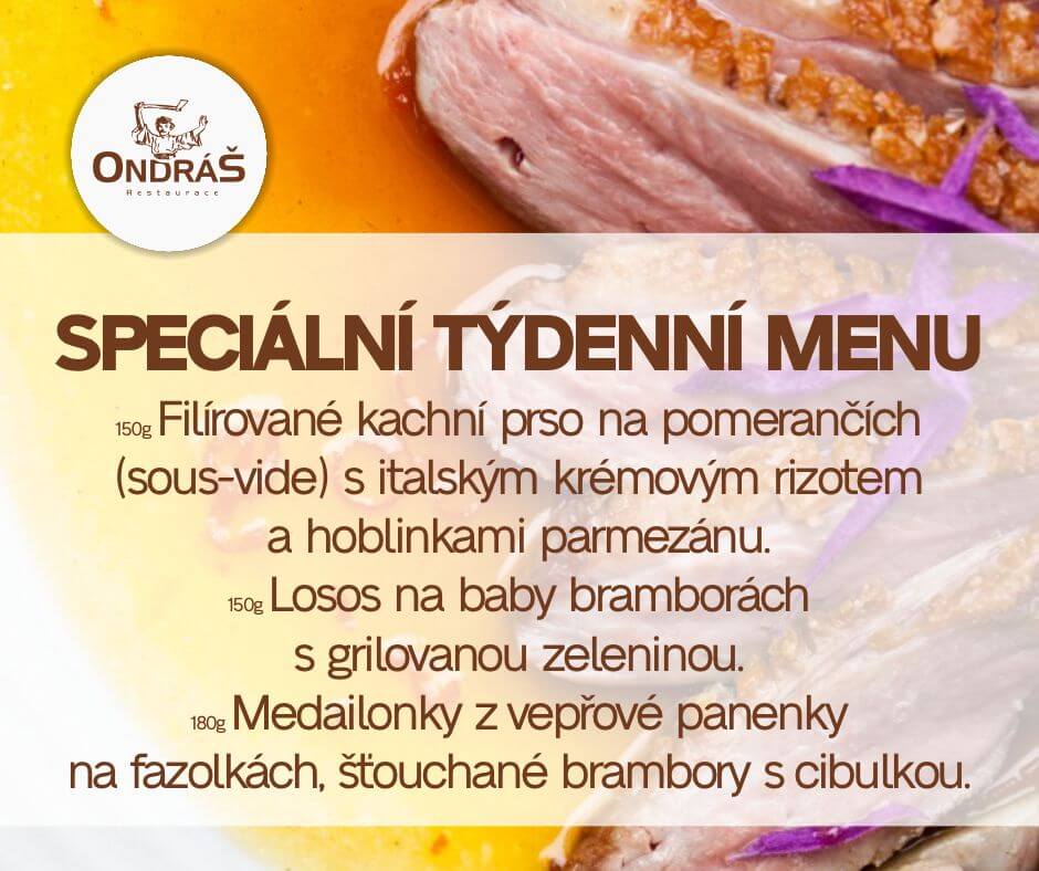 Speciální týdenní menu 29. týden