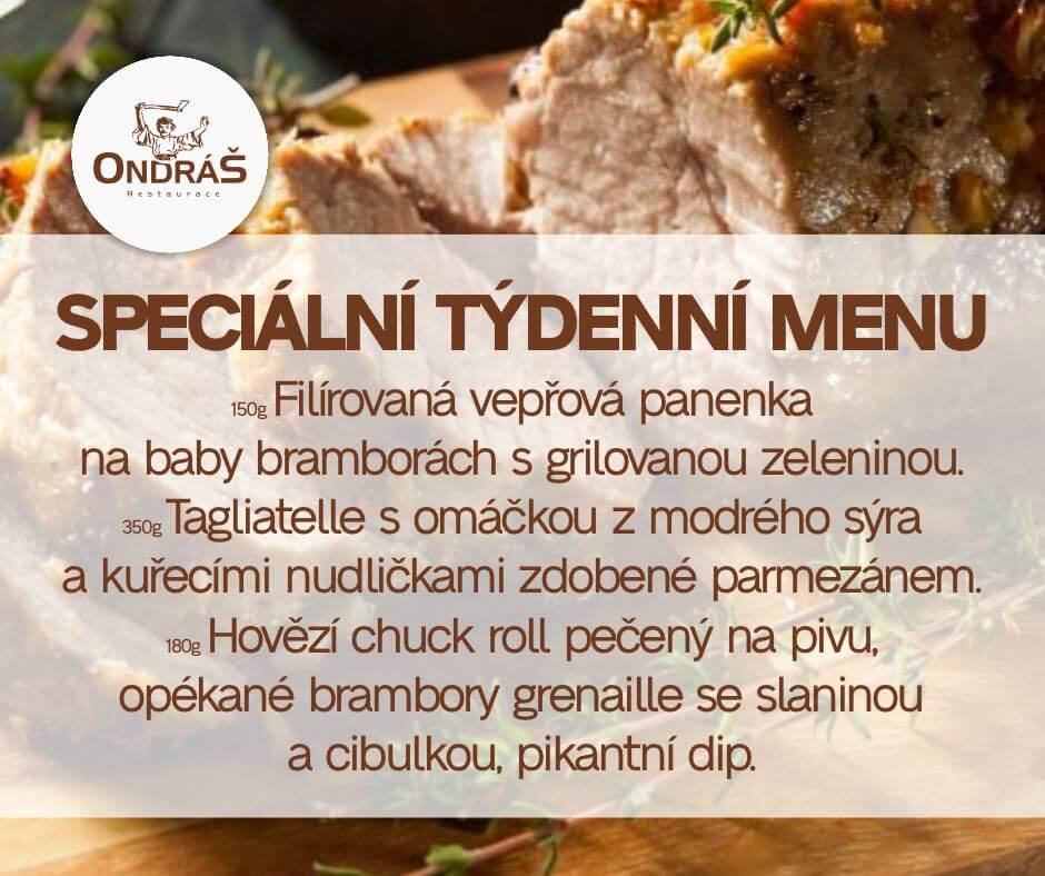 Speciální týdenní menu 31. týden