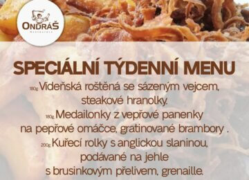Speciální týdenní menu 36. týden Speciální týdenní menu 36. týden