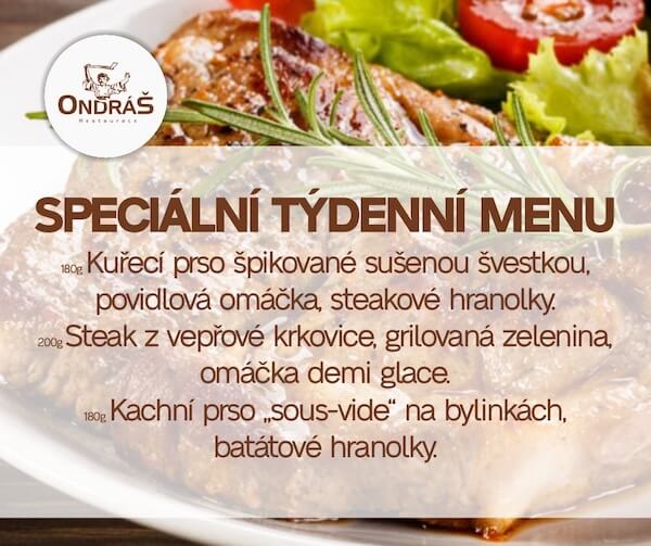 Speciální týdenní menu 38. týden